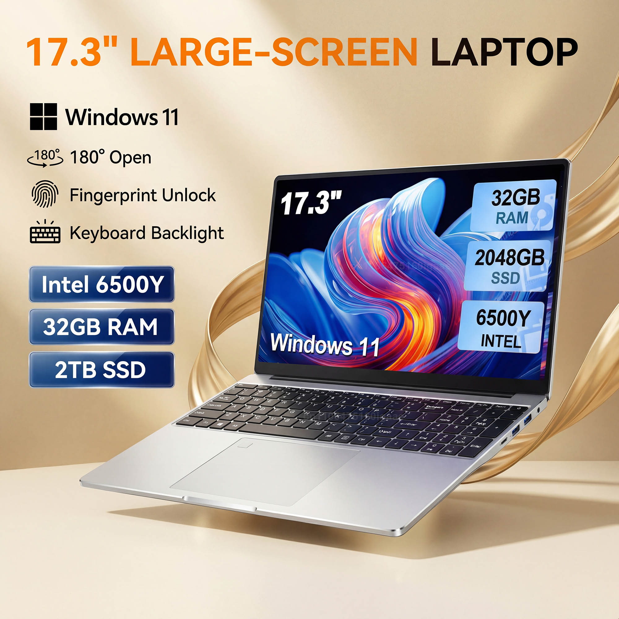 Ssd 2Tb - HOT 17,3-Zoll-Laptop mit großem Bildschirm, Intel